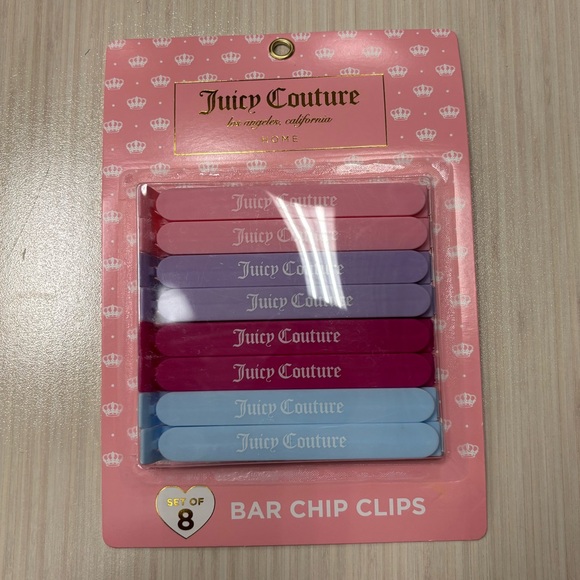 Juicy Couture Other - Juicy Couture Pink Crown Bar Chip Clips